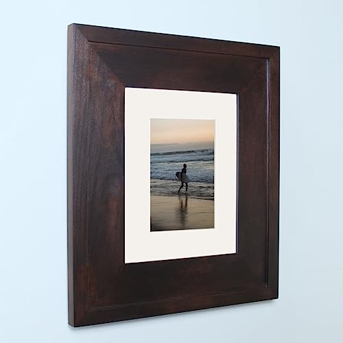 11x14 Concealed Picture Frame Medicine Cabinet Without Mirror for Bathroom, Recessed, Made in North America, Real Wood, NO MDF, Adjustable Shelves, Hidden, Coffee Bean - color: Coffee Bean, size: 11x14