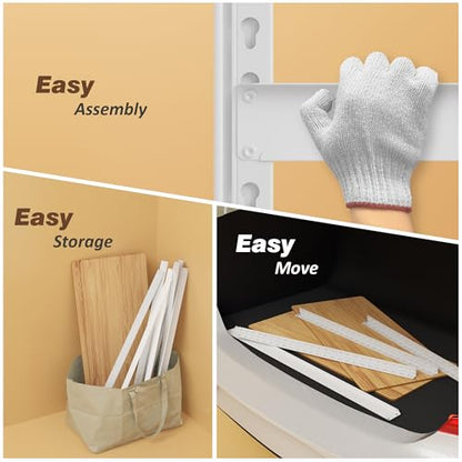 36" W x 16" D x 72" H Closet Storage Shelves,5 Tier White Metal Shelving Unit,Adjustable Heavy Duty Garage Shelves,Utility Rack Organizer Shelf for Kitchen Pantry Closet Garage - size: 36" W x 16" D x 72" H