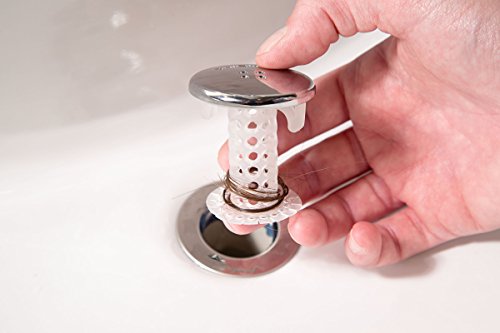 TubShroom and SinkShroom Drain Protectors Hair Catchers for Bathtubs and Sinks, Chrome - color: Chrome