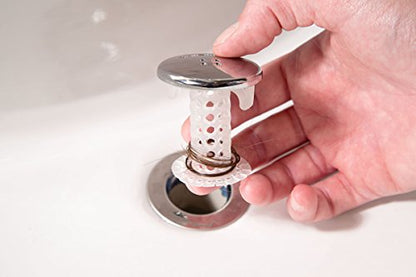 TubShroom and SinkShroom Drain Protectors Hair Catchers for Bathtubs and Sinks, Chrome - color: Chrome
