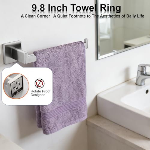 Bathroom Hardware Set 15 Piece Brush Nickel Bathroom Accessories Set SUS304 Towel Bar Set Includes 3 Towel Bar 24 Inch+3 Towel Holder+3 Toilet Paper Holder+6 Towel Hooks (15, Brushed Nickel, 24 Inch) - color: Brushed Nickel, size: 24 Inch