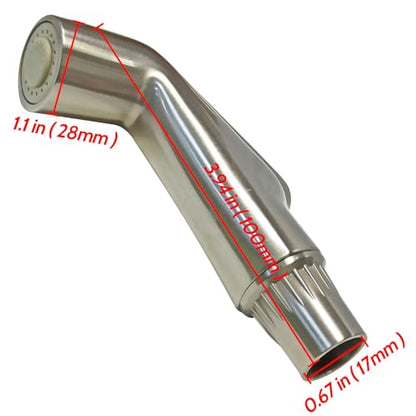 Kitchen Sink Side Sprayer Head Universal Kitchen Sink Faucet Sprayer Attachment Compatible with Delta, Moen, Kohler (Brushed Nickel)