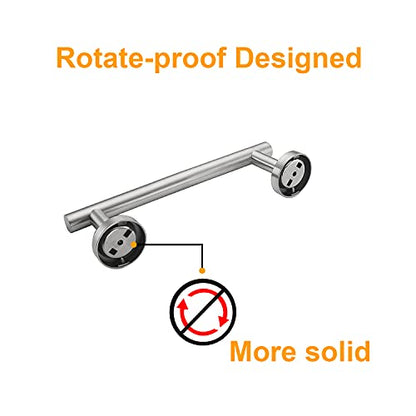 Nolimas 9 Inch Silver Bath Hand Towel Bar SUS 304 Stainless Steel Towel Rod Rack Holder Round Wall Mounted Suit for Kitchen,Bathroom,Living Room&Toilet,Anti Rust Brushed Nickel - color: Brushed Nickel, size: 9inch