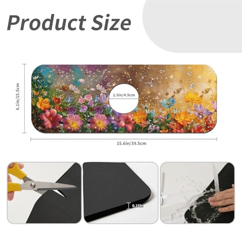 Faucet Fast Absorbent Pad - Dreamy Flower Garden , Suitable For Kitchen, Bathroom, Island And Other Scenes - color: Dreamy Flower Garden