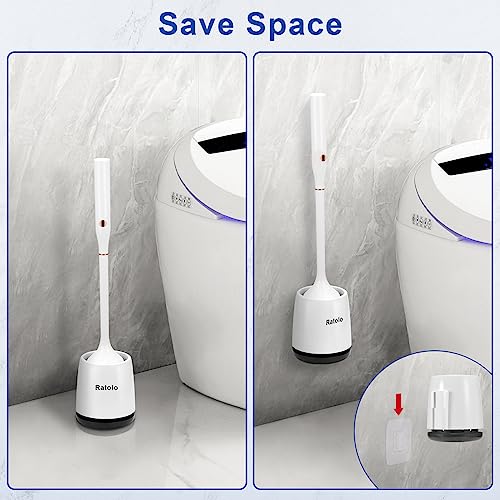 Electric Toilet Bowl Brush,Silicone Toilet Brush,Toilet Bowl Brush and Holder Set with Ventilated Holder,Toilet Brush, Floor Standing, Wall Mounted Without Drilling，Rechargeable 2packs - size: 2packs