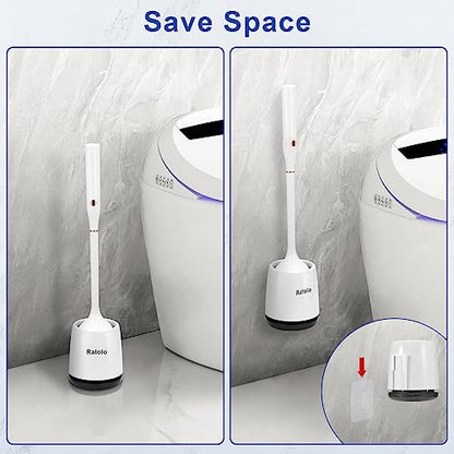 Electric Toilet Bowl Brush,Silicone Toilet Brush,Toilet Bowl Brush and Holder Set with Ventilated Holder,Toilet Brush, Floor Standing, Wall Mounted Without Drilling，Rechargeable 2packs - size: 2packs