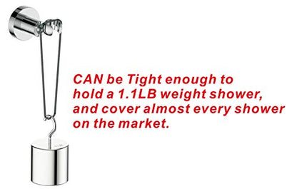 All Brass Adjustable Wall Mount Handheld Shower Bracket Holder (Round, Chrome) - size: Round-Chrome