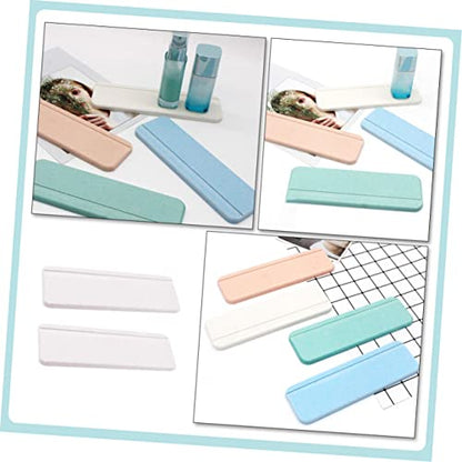 Healifty 2pcs Diatomite Absorbent Washbasin Mats Non Slip Water Absorbing Pads for Bathroom Cups Toothbrush Soap Holder Quick Drying Indoor Countertop Protection