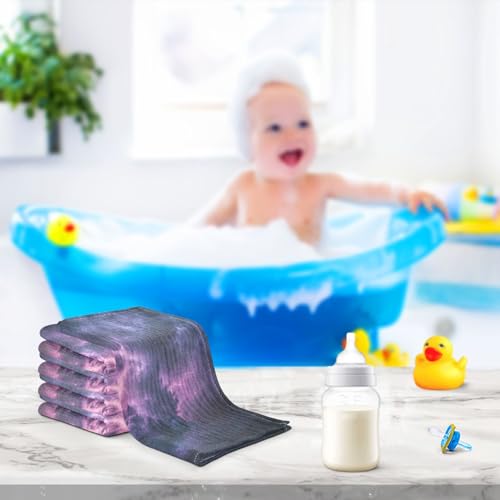 YETTASBIN Galaxy Muslin Baby Hand Washcloths, Soft Cotton Bath Face Towel, 4 Layers Extra Absorbent Feeding Burp Cloth for Newborn Infant, 3 Pack - size: 12 Inch x 3 Pack