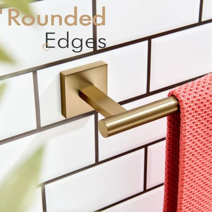 KOKOSIRI Bathroom Towel Bar Hand Towel Holders Wall Mount Toilet Kitchen Cabinet Paper Holder Stainless Steel Bath Hardware Champagne Bronze, B3008CPG - color: Champagne Bronze, size: 1 Pack