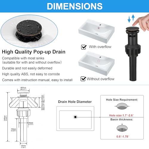 RUMOSE Bathroom Faucets 1 & 3 Hole Vanity Faucet with Drain Bronze | Single Handle Bathroom Sink Faucet Set Waterfall Spout Kit with Deck Plate Rv Lavatory Basin Faucet, Stainless Steel - color: Oil Rubbed Bronze