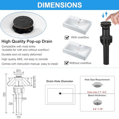 RUMOSE Bathroom Faucets 1 & 3 Hole Vanity Faucet with Drain Bronze | Single Handle Bathroom Sink Faucet Set Waterfall Spout Kit with Deck Plate Rv Lavatory Basin Faucet, Stainless Steel - color: Oil Rubbed Bronze