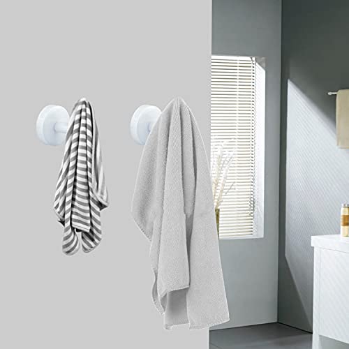 4 Pack Towel Hooks Bathroom Wall Hook Holder Stainless Steel Coat Robe Clothes Hook for Bath Kitchen Hotel Garage（White） - color: White, size: 4
