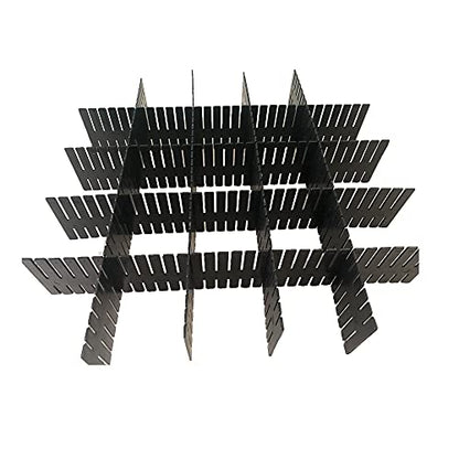 8pcs DIY Plastic Drawer Organizer Adjustable Drawer Dividers for Home Tidy Closet, Socks, Underwear, Office School Supplies, Kitchen Utensil Tools (Black) - color: Black
