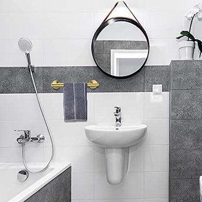 Nolimas Brushed Gold Bath Hand Towel Bar Single Bars Towel Rack Rod Classic Wall Mounted Stainless Steel Bathroom Towel Bar Toilet Kitchen Towel Shelf Single Layer,9inch - color: Brushed Gold, size: 9inch
