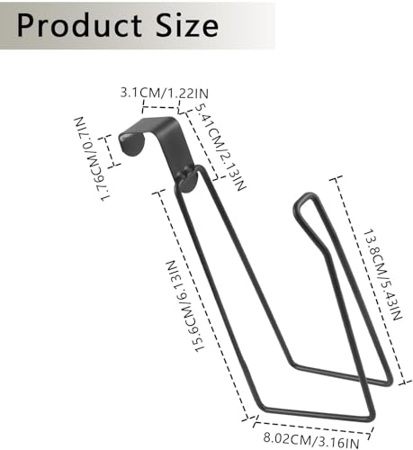 Toilet Paper Holders, Over The Tank Toilet Paper Holder Stand, Bathroom Metal Toilet Paper Holder Dispenser Reserve for Bathroom Storage and Organizatioz - color: Matte Black