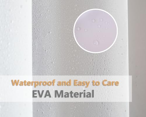 White Plastic Shower Curtain Liner 72 x 75 Inch, Waterproof Frosted Heavy Duty EVA Bathroom Shower Curtain Liners with 3 Magnetic Weights, 72x75 Inch - color: White Frosted, size: 72"W x 75"L (Pack of 1)