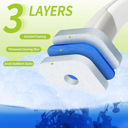 Toilet Bowl Cleaner Wand Refills Compatible with CLOROX | 21 Count Disposable Toilet Brush Refills, Replacement Heads for Toilet Cleaning System - size: 7 Count (Pack of 3)