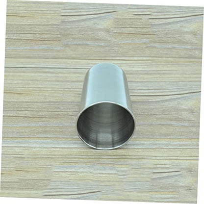 2pcs Stainless Steel Bathroom Cup Multi Use Tumblers for Toothbrushes Beverages and More Easy to Clean Silver Drinkware for Home and Travel - size: 6X6cm