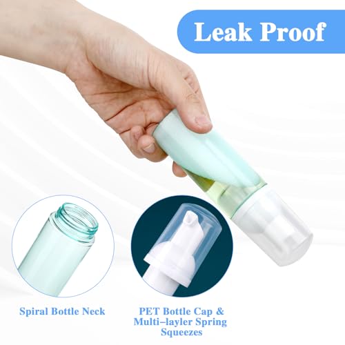 2 Pack Foam Pump Bottle Travel 60 ml/2 oz Small Size Mousse Foam Soap Dispenser Clear Plastic Foaming Soap Dispenser Mini Empty Refillable Pump Containers for Face Wash Lash Shampoo Skin Care