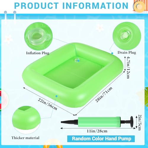FillTouch Rectangular Inflatable Serving Bar Floating Drink Holder for Pool Inflatable Cup Holders Hot Tub Accessories, Adults Swimming Fun Drink Floats for Swimming Pool Party(Green) - color: Green