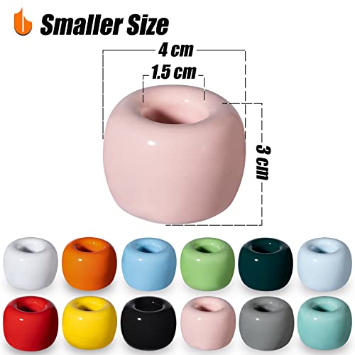 Urbanstrive Sleek Mini Ceramics Toothbrush Holder Stand for Bathroom Vanity Countertops, Pink - color: Pink
