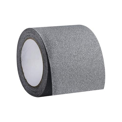 PVC Antislip Floor Tape Strips Roll with Adhesive Backing for Enhances Safety Stair Step Bathroom and Kitchen Waterproof - color: Gray