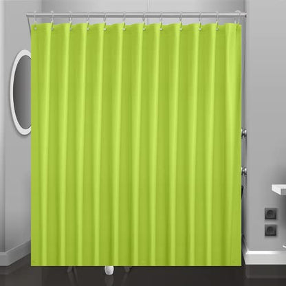 Lime Green Plastic Shower Curtain Or Liner, 72x72 Inch Lightweight Plastic Bathroom Shower Showroom Inner Curtain with Rustproof Metal Grommet Holes and Weighted Magnets - color: E02-fresh Green, size: 72"W x 72"L (Pack of 1)