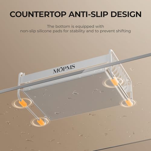 MOPMS Soap Dish for Shower, Carbon Steel Bar Soap Holder with Drainage | Durable Soap Saver with Water Tray for Bathroom, Kicthen Sink and Countertop - color: White