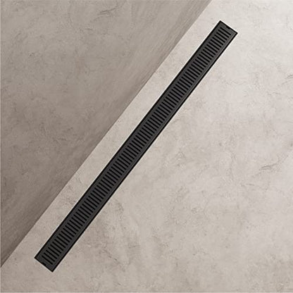 VIGO Elan 36 in. Linear Shower Drain in Matte Black - VG07003MB - color: Matte Black, size: 36 in.