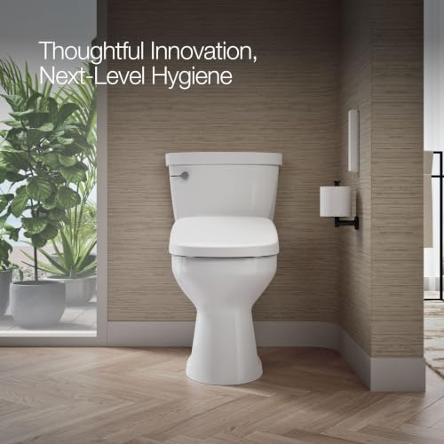 Kohler 39400-0 PureWash E835 Round-Front Electric Bidet Toilet Seat with Handheld Remote Control, Adjustable Position, Temperature and Pressure, Self Cleaning, Heated Seat, Warm Water + Air, White - size: Round