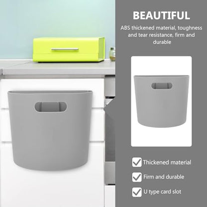 SUPVOX Wall Mounted Hanging Trash Can Plastic Waste Bin with Easy Installation and Smooth Surface for Kitchen and Bathroom Storage