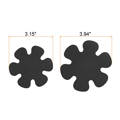 HARFINGTON 1 Set(20pcs) Non Slip Bathtub Stickers Bath Shower Floor 3.15" 3.94" Anti-Slip Sticker Tape Flower Style Decals for Bathroom Kitchen Bathtub Treads Stairs, Black - color: Black