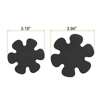 HARFINGTON 1 Set(20pcs) Non Slip Bathtub Stickers Bath Shower Floor 3.15" 3.94" Anti-Slip Sticker Tape Flower Style Decals for Bathroom Kitchen Bathtub Treads Stairs, Black - color: Black