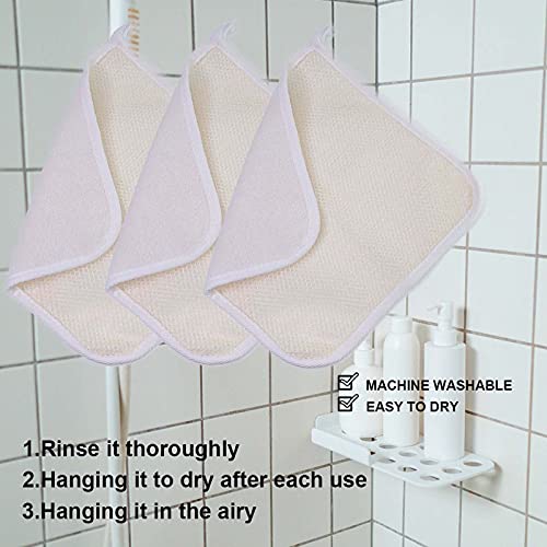 PPHAO - Soft Weave Washcloth for Face - Face Washcloths - Exfoliating Washcloths for Dead Skin - Washcloth Scrubber for Body - Towel - Double Sided Design - 12 Pack