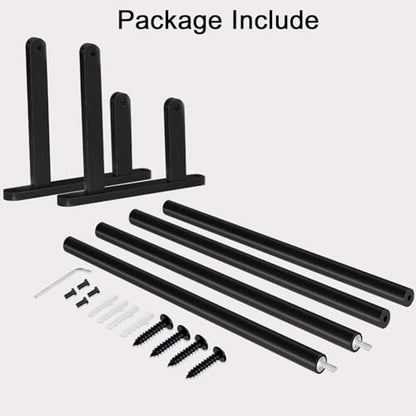 Double Towel Bar, 24Inch Towel Rack for Bathroom, Stainless Steel Double Bath Towel Bar, Wall Mounted Towel Holder, Double Towel Rod Towel Rail Hanger for Wall, Kitchen (Matte Black) - color: Black-24inch-b