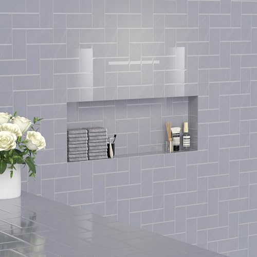 Extra Large Shower Niche 16"X40"(Inside 38" x 14") in Waterproof - Ready Tile Shower Niche Shelf and Easy Installation for Bathroom Niche Storage - Long Niche Wall Insert