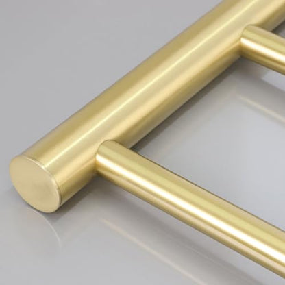 Luxury 8 Bars Heated Towel Racks for Bathroom, Wall Mounted Electric Towel Warmer Racks with Timer & Temperature Control, Plug-in/Hardwired Heated Towel Drying Rack (Brushed Gold, 8 Bars) - color: Brushed Gold, size: 8 Bars