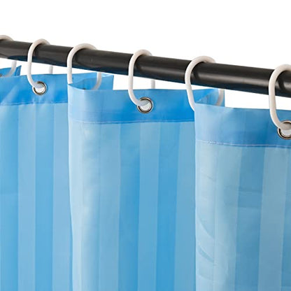 Small Mini Shower Curtain or Liner Fabric 31x71 Inch,Washable IPx4 Waterproof Hotel Quality,Shower Curtains with Hooks and Grommets,Stall Shower Liner/Blue … - color: Blue, size: 31"W x 71"L (Pack of 1)