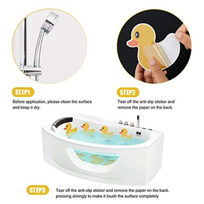 Secopad Original 20 PCS Non Slip Bathtub Stickers, Adhesive Kids Anti Slip Decal Treads for Shower and Bath Tub with Premium Scraper, Each About 4.5" x 3.5"