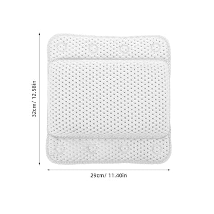 Artibetter Non-Slip Tub Pillow for Bath with Suction Cups, Thickened PVC Sponge Cushion, Quick Drying Bath Pillow Cushion for Neck and Back Support, for Travel and Home Bathrooms