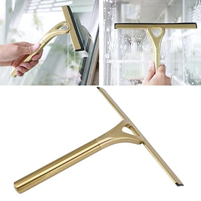 Window Cleaner Tool, Shower Squeegee for Shower Doors, Stainless Steel Squeegee for Glass Doors Car Glass Bathroom Window Kitchen Mirror