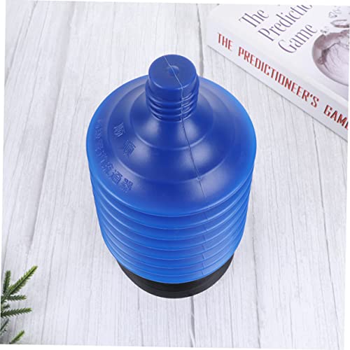 SOLUSTRE Professional Accordion Toilet Plunger High Pressure Thrust Design for Unclogging Bathrooms and Ergonomic Handle for Comfortable Grip Blue