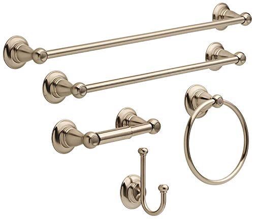 Delta Faucet Porter 24 inch Towel Bar, SpotShield Brushed Nickel , Bathroom Accessories, PTR24-BN - style: 24 inch Towel Bar