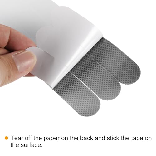 PATIKIL Non Slip Bathtub Stickers 15 x 0.8 Inch, 12 Pack Safety Shower Treads Adhesive Decal Square with Scraper for Stairs Tub Shower, Grey - color: Grey, size: 15 x 0.8"