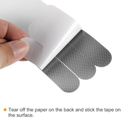 PATIKIL Non Slip Bathtub Stickers 15 x 0.8 Inch, 12 Pack Safety Shower Treads Adhesive Decal Square with Scraper for Stairs Tub Shower, Grey - color: Grey, size: 15 x 0.8"