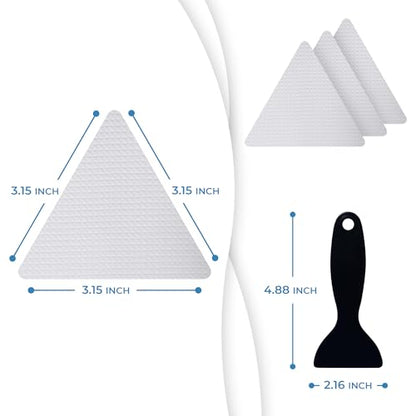 Wavy Line and Triangle – Anti-Slip Shower Stickers, 48 PCS Clear Adhesive Safety Strips