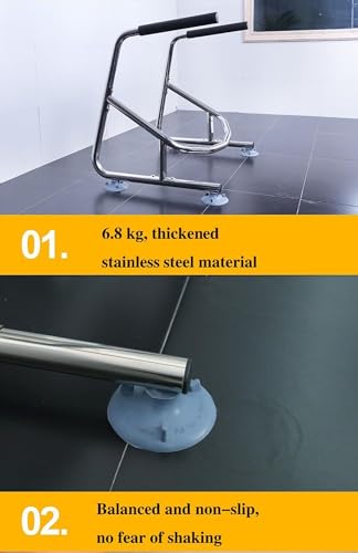 Toilet Safety Rails Toilet Frame for Disabled and Elderly, Sturdy Toilet Support Frame Free Standing Support Safety Rails Bathroom Handrail Grab Bar Rail,Toilet Surround Safety Frame