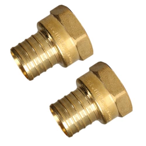 XFITTING 1 inch Pex x 3/4 inch Female NPT Adapter, 23-4-6=2X, 2 Pieces - size: 1" Pex x 3/4" Female