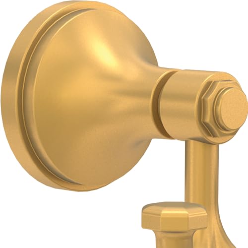 Franklin Brass Woodruff (1-Pack) Towel Hooks Satin Gold Double Bathroom J Hooks Wall Mounted for Robes & Towels Hand Towel Hook Holder Kitchen, Bathroom Accessories WDRF35-SG - color: Satin Gold